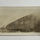 Vintage B w Snapshot Photograph Wrecked Train Railroad Disaster Off Rails