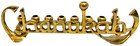 Vntg Jewish Chanukah Hanukkah Menorah Judaism Judaica Israel Hebrew Shiny Gold