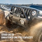12000lbs Electric Winch 12v 85ft Steel Cable Truck Trailer Towing Off-road 4wd