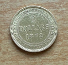 Newfoundland Canada 1872 Gold  2 Au Lightly Cleaned Better Date