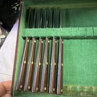 Set Of 6 Vintage Cutco  47 Steak Knives With Brown Wood Handles- Nice      