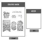 Creative Haven Metal Cutting Dies Clear Stamps Set Scrapbooking Card Making