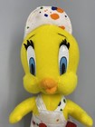 Vintage 1998 Tweety Bird The Painter Looney Tunes Plush Stuffed Animal Ace