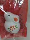 Japanese Eto Zodiac Miniature White Clay Rat Mouse Bell Ornament Figure New
