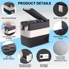 12v Car Refrigerator Freezer  52 Qt Portable Electric Cooler For Rv Camper Truck