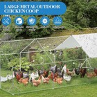 10 X 20 Ft Metal Chicken Coop Walk-in Poultry Cage Hen Duck Run House W  Cover