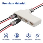 50 Pcs Double-wire Plug-in Connector  Cable Clamp With Locking Buckle Awg 18-22