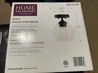 Home Decorators Everly 1-light Bronze And Glass Vintage Outdoor Flushmount Light
