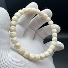 7 7mm Natural Formless White Jade Bodhi Bracelet             7 7mm                  