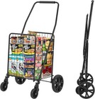 110 Lbs Folding Shopping Cart Utility Trolley Laundry Basket Stair Climbing Cart