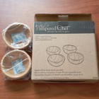 The Pampered Chef Bamboo Petite Snack Bowls 4-piece Bowl Set Brown  2253