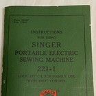 Original 1948 Singer 221-1 Featherweight Sewing Machine Instruction Manual