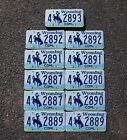 2001 Wyoming Cowboy License Plate - Lot Of 20