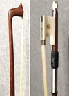 German Violin Bow 29      70 Grms  Silver Lined Ox Horn Frog  Round Stick New Hair