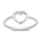 Adorable Heart Rings Sterling Silver 925 Adult   Child Jewelry Size Selectable