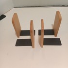 Pandapark Book Ends 3  X 5  Wood And Metal Set Of 4