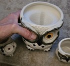 Ceramic Owl Planter   2  Large And  2  Small  Free Shipping 