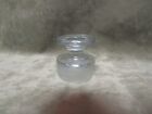 Vintage Glass Apothecary Candy Jar Medical Use Small Lid cover top Ground Base