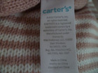 Carters Knit Bunny Rabbit Security Blanket Baby Lovey Pink White Stripe New 14 