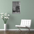 Funny Bathroom Wall Art Poster  Funny Movie Scene Canvas Print black And White