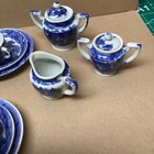 Vintage Transor Japan 27 Pc Blue Willow Child   s Tea Set