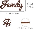 Creatcabin Cutout Sign Family Letter Wooden Wall Art Decor Wood Word 