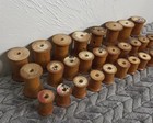 Lot Of 30 Vintage Empty Wooden Thread Spools Belding Corticelli Mixed Sizes 