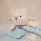 Baby Boom Lovey Security Blanket White Angel Bear Satin Like Cross Trim Religion