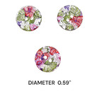 Vintage Floral Round Plastic Two Hole Collectible Sewing Buttons 3 Pcs