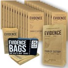 25 Pack Brown Paper Evidence Bags 10 6   X 5 9   X 3 5   - Ideal For E