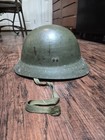 Wwii Japanese Helmet Liner And Chinstrap With Kanji On Liner