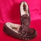 Women s Ugg Dakota Suede Moccasin Leather Slippers Sz 7 Sheepskin F19009g Sn5612
