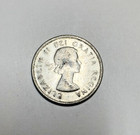 1957 Canada Canadian Caribou Quarter 25 Cents Elizabeth Ii 80  Silver Coin