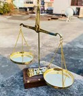Vintage Weighing Scale Apothecary Balance Scale With 7 Weights Antique Brass Gif