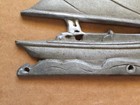 Vintage Art Deco Sailboat Plaque Ship Aluminum Weathervane Sign Salvage Art Mcm