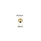 10pcs Beads 6mm Stainless Steel 3 5mm Hole Dia Bead For Diy Crafts  Gold Tone