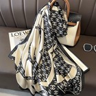 Luxury Silk Feel Scarf 180x90cm Soft Lightweight Wrap Shawl For Women s