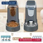 Automatic Cat Feeder And Water Dispenser With Stainless Steel Bowl Dog Gravity F