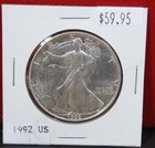 1992 Silver American Eagle Coin Bu 1 Oz Us  1 Dollar Uncirculated Brilliant Mint