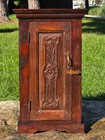 Vintage Spanish Colonial Revival Nightstand     Hand-carved Solid Wood C 1920s   40s