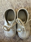 Vintage 1980s Child Life White Leather Baby Toddler Walking Shoes Size 4 90s