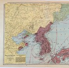 1899 China - Korea - Lower Manchuria Map Steamship Routes  19x13  Original