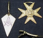  12  Masonic Men s Accessory Lot - Cufflinks - Tie Bars - Pins - Shriners