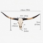 Extra Large 70  Longhorn Cow Skull Wall Decor - Handmade Farmhouse Accent