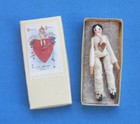 Dollhouse Miniature Artisan Made Tiny Doll In Box  1 3 8  Tall Smaller Scales