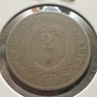 1869 Two Cent Copper Piece Very Good Condition Scarce Better Date