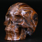 3 0  Tiger Iron Eye Carved Crystal Skull  Realistic  Crystal Healing