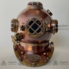 Brown Diving Helmet Us Navy Deep Sea Divers Helmet Nautical Gift Solid Helmet