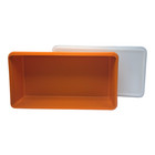 Tupperware Container 677   Lid 678  Keeper Rectangle Orange 11 5  X 6 Nos