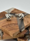 Tiffany   Co Vintage X Pair Of Cuff Links 1992 Sterling Silver